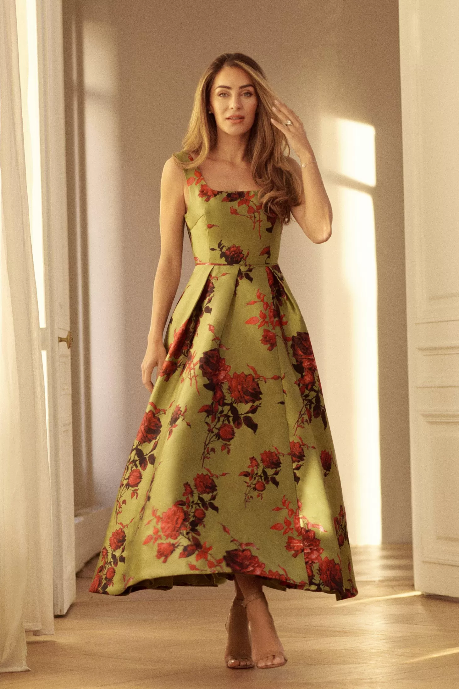 Karen Millen Lydia Millen Floral Jacquard Corseted Woven Maxi Dress