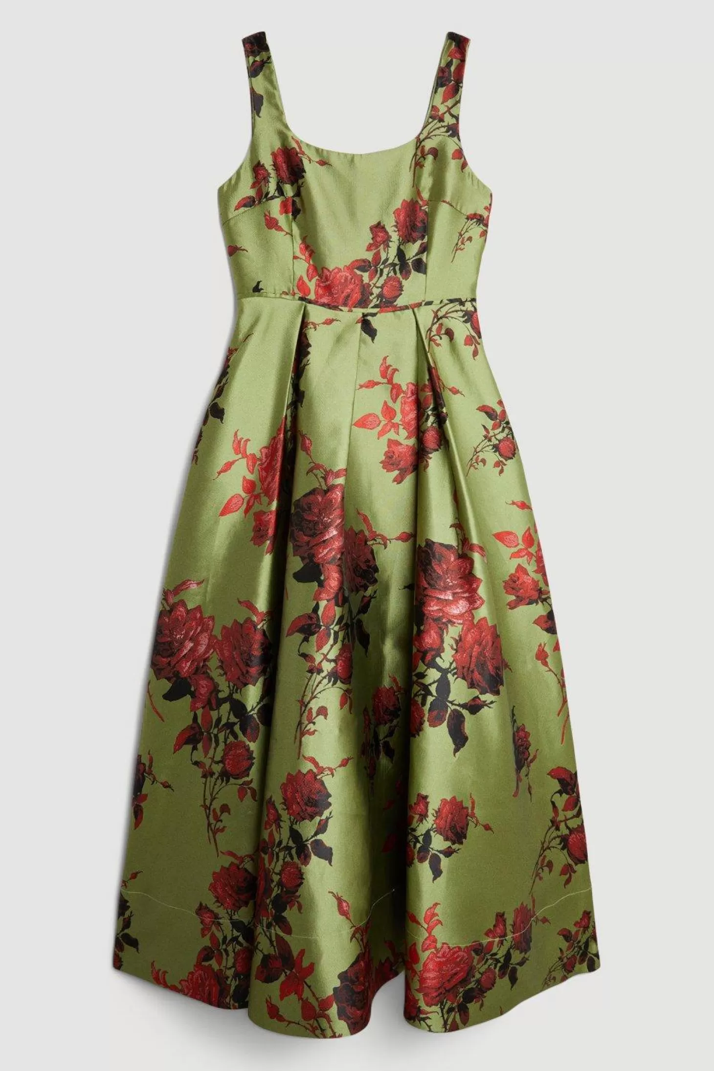 Karen Millen Lydia Millen Petite Floral Jacquard Corseted Woven Maxi Dress