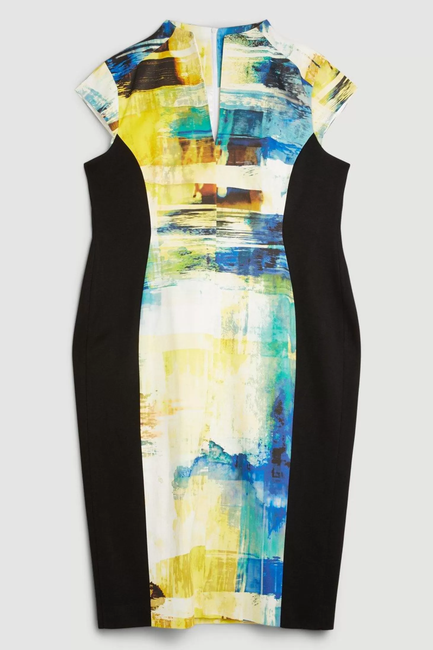 Karen Millen Plus Size Italian Signature Stretch Mineral Midi Dress