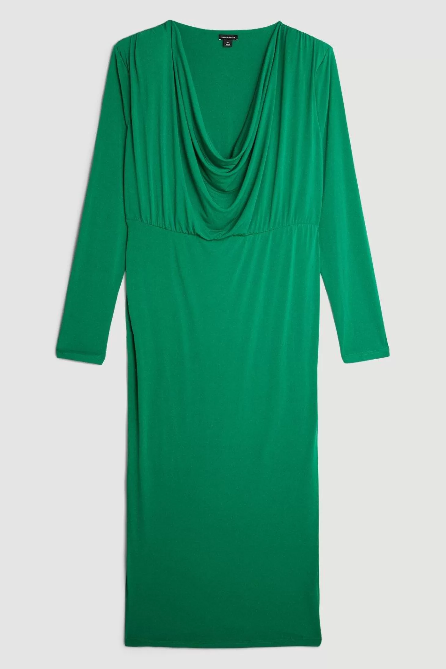 Karen Millen Plus Size Jersey Crepe Midaxi Cowl Neck Dress