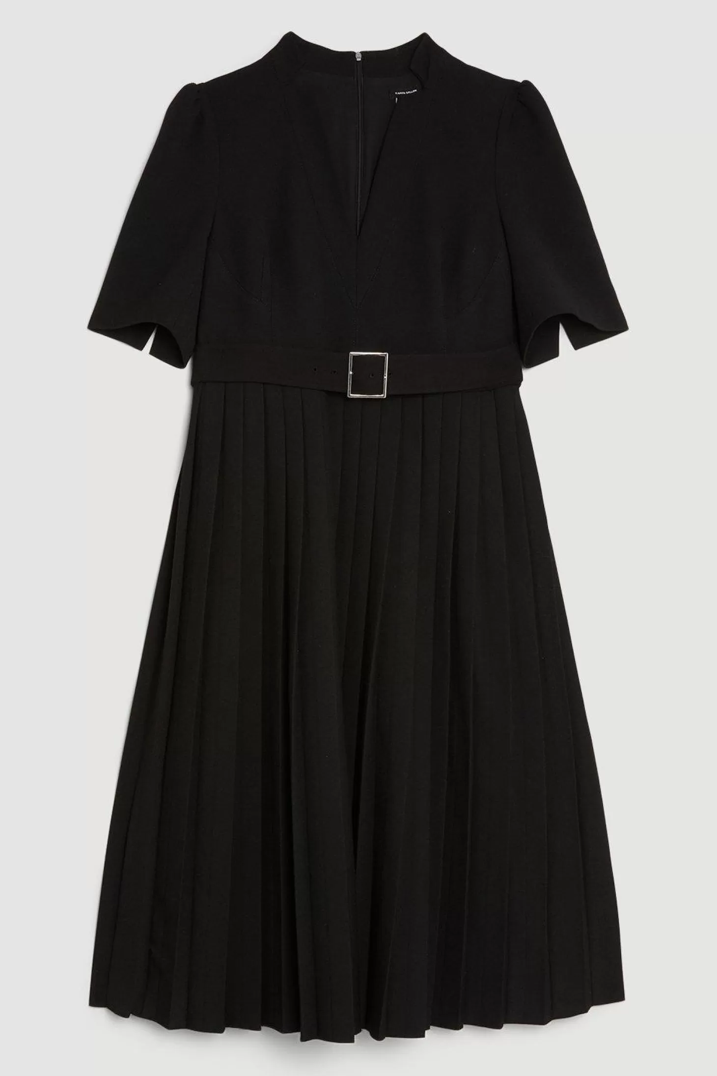 Karen Millen Plus Size Structured Crepe Forever Pleat Dress