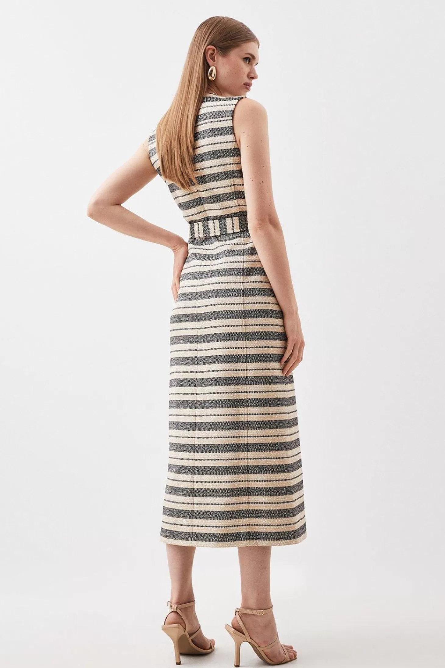 tailored_striped_tweed_belted_sleeveless_midi_dress_58750.webp Karen Millen Tailored Striped Tweed Belted Sleeveless Midi Dress