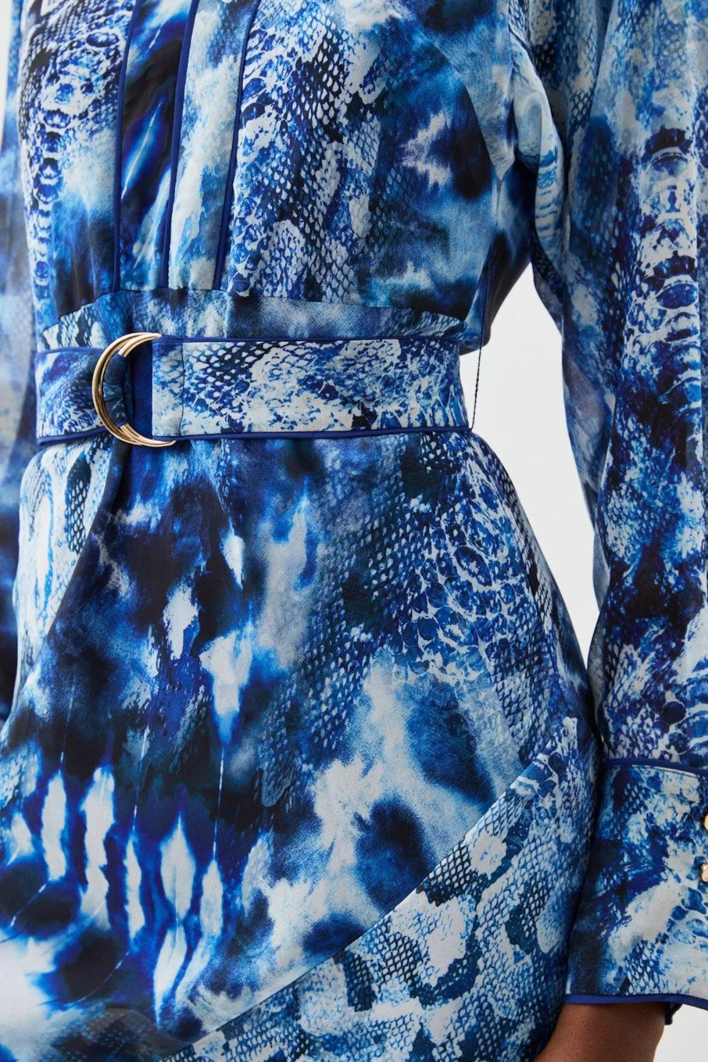 Karen Millen Tall Georgette Woven Maxi Dress With Scarf Detail