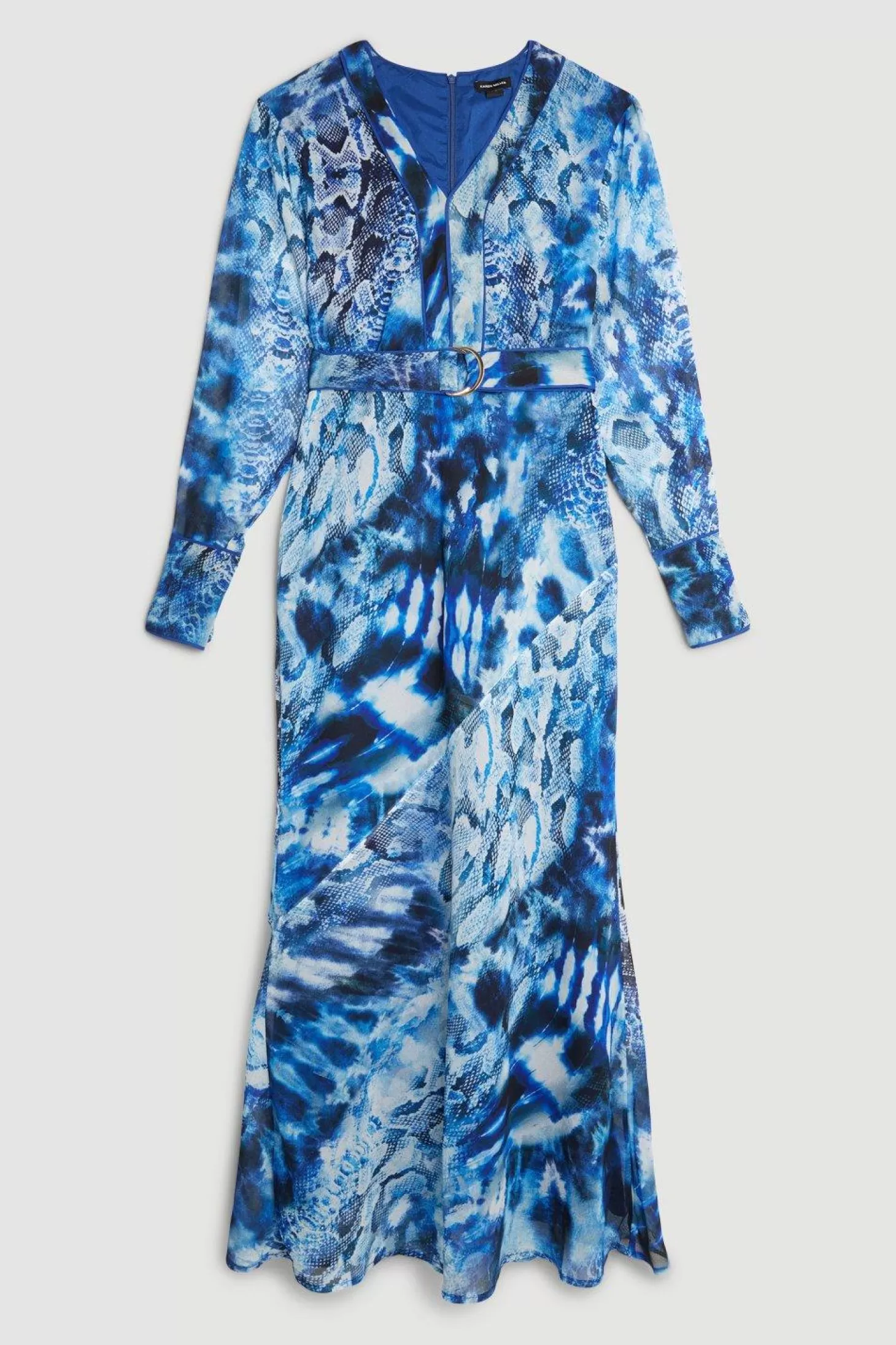 Karen Millen Tall Georgette Woven Maxi Dress With Scarf Detail